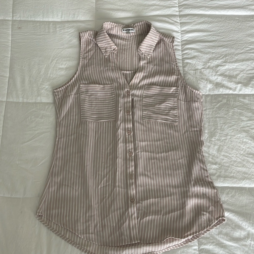 No sleeve pink shirt